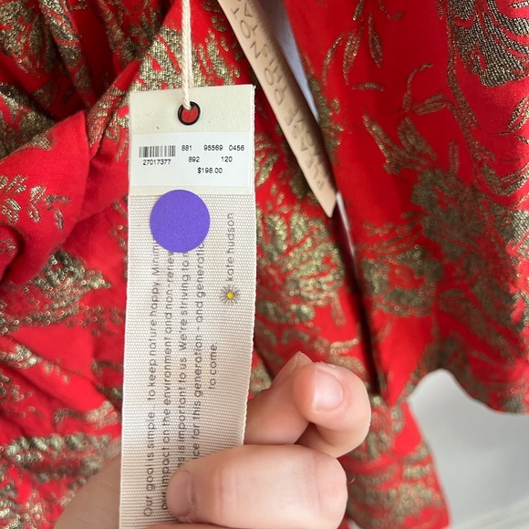 NWT Kate Hudson Happy X Nature sustainable brand embroidered dress, size 12 - Picture 8 of 8